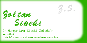 zoltan sipeki business card